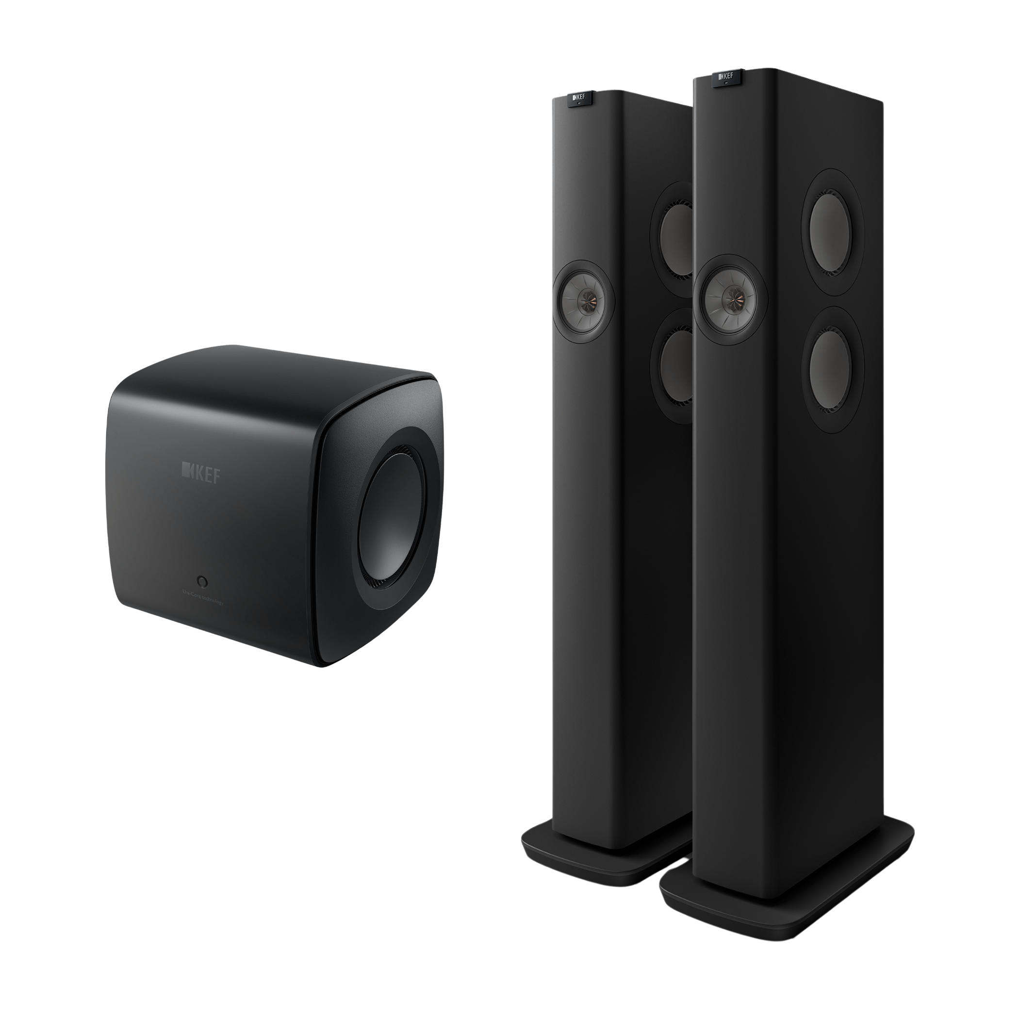 KEF LS60 Wireless HiFi Speaker with KC62 Subwoofer Bundle