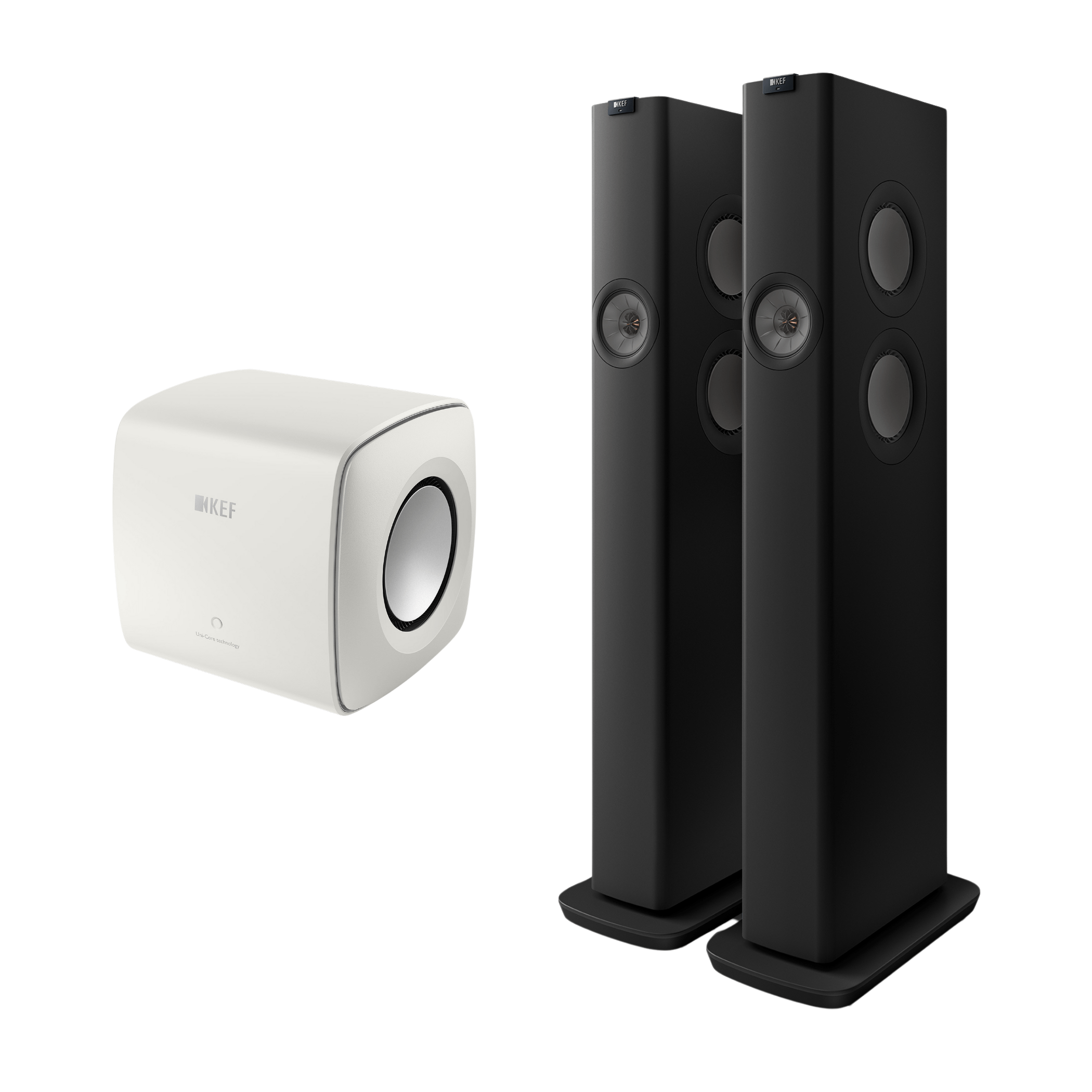 KEF LS60 Wireless HiFi Speaker with KC62 Subwoofer Bundle
