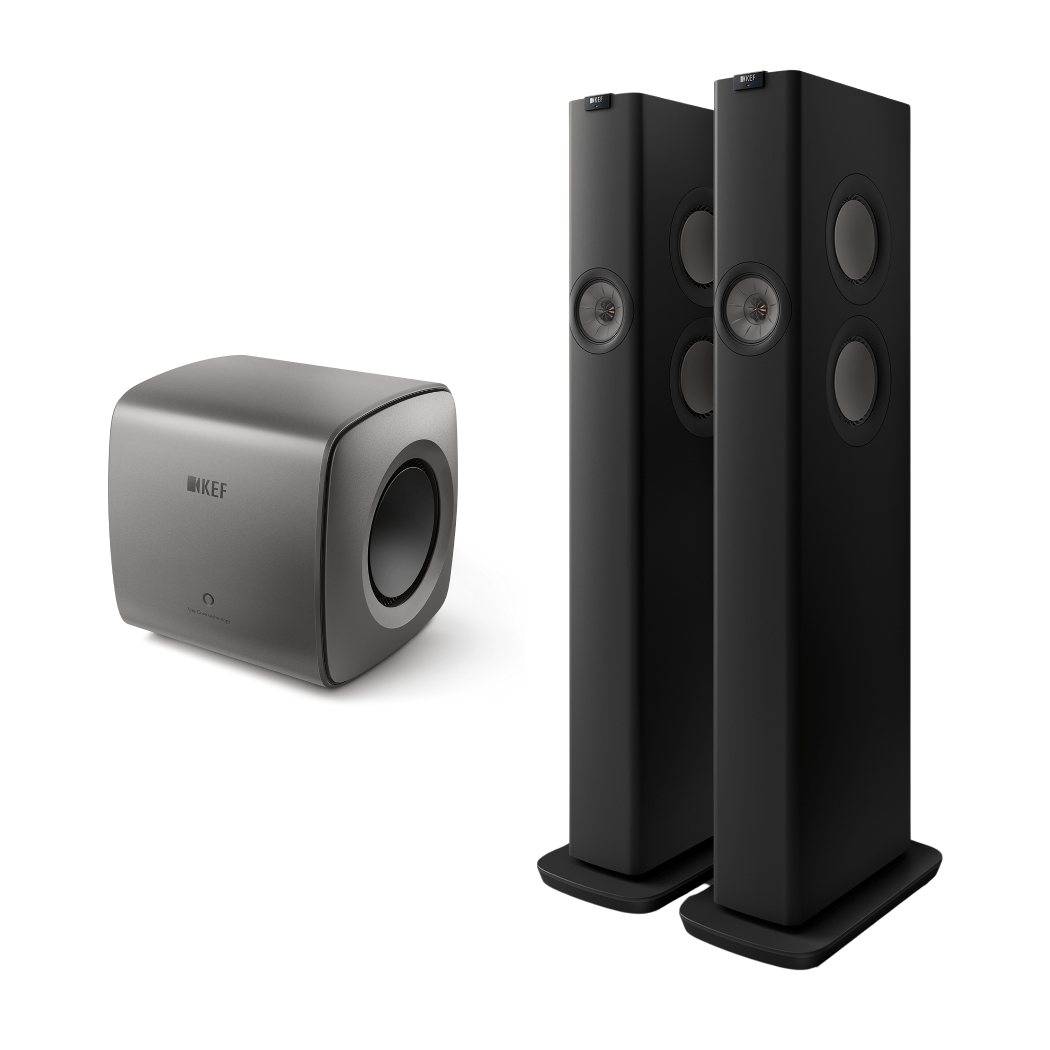 KEF LS60 Wireless HiFi Speaker with KC62 Subwoofer Bundle