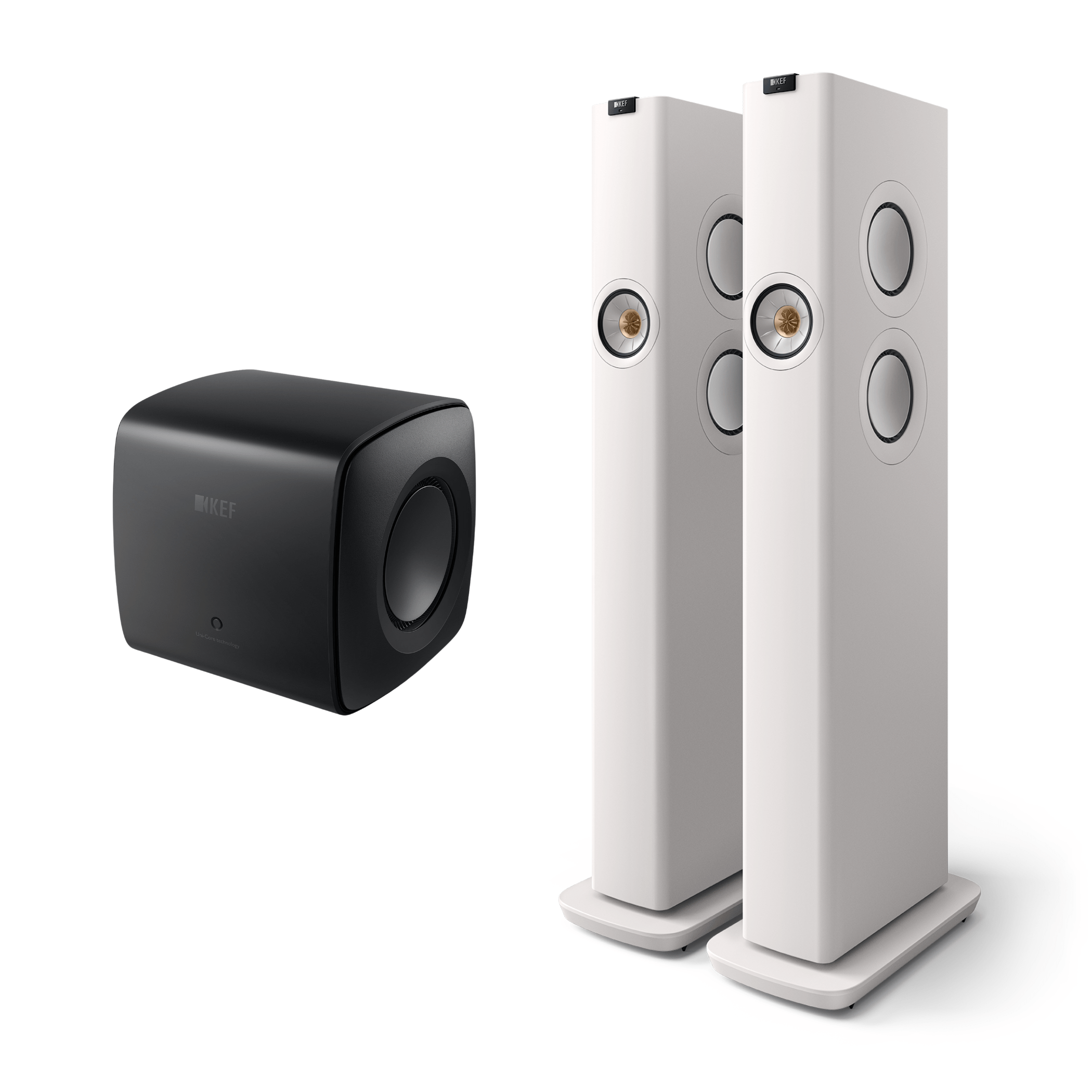 KEF LS60 Wireless HiFi Speaker with KC62 Subwoofer Bundle