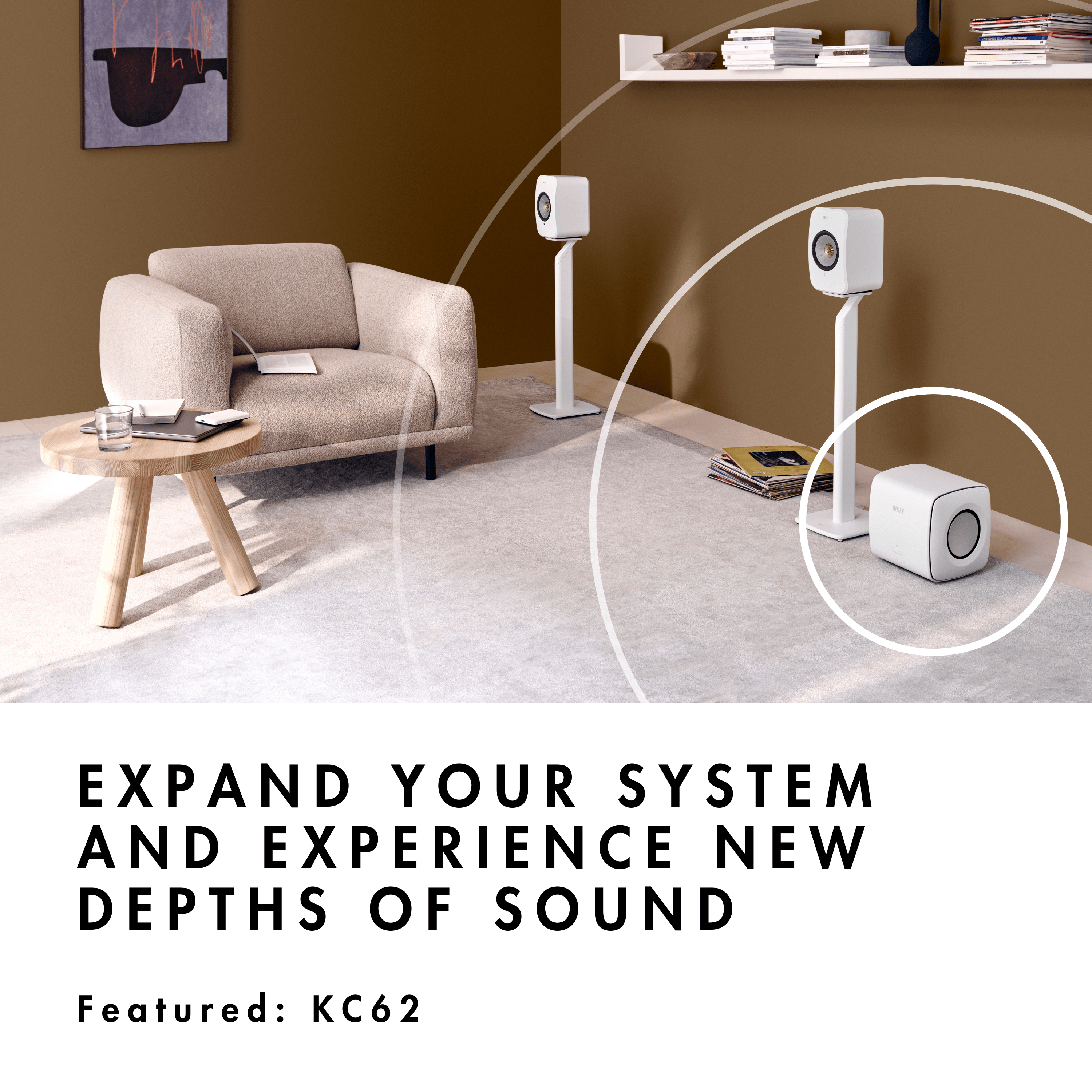 KEF LSX II Wireless HiFi Speaker (w/ P1 Desk Pad Bundle)