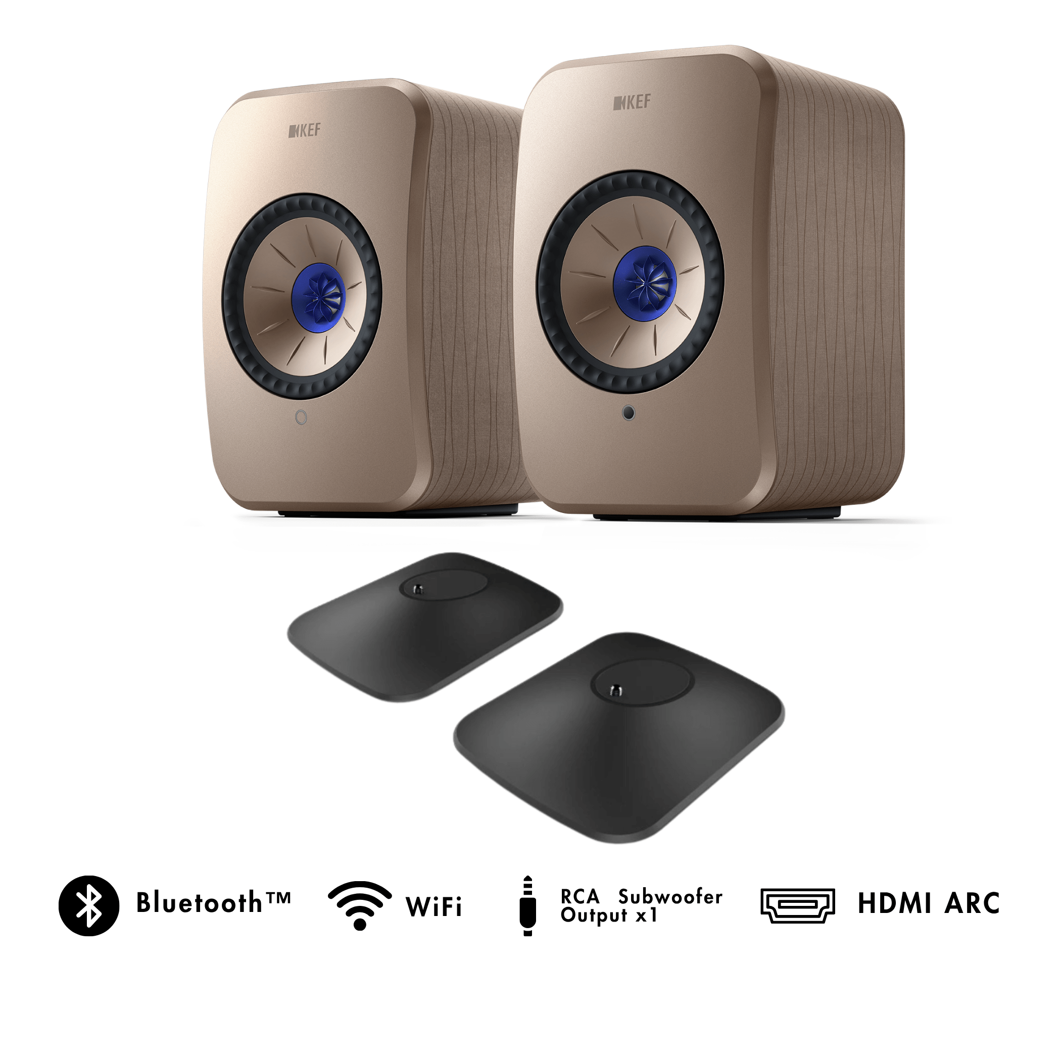 KEF LSX II Wireless HiFi Speaker (w/ Free P1 Desk Pad)