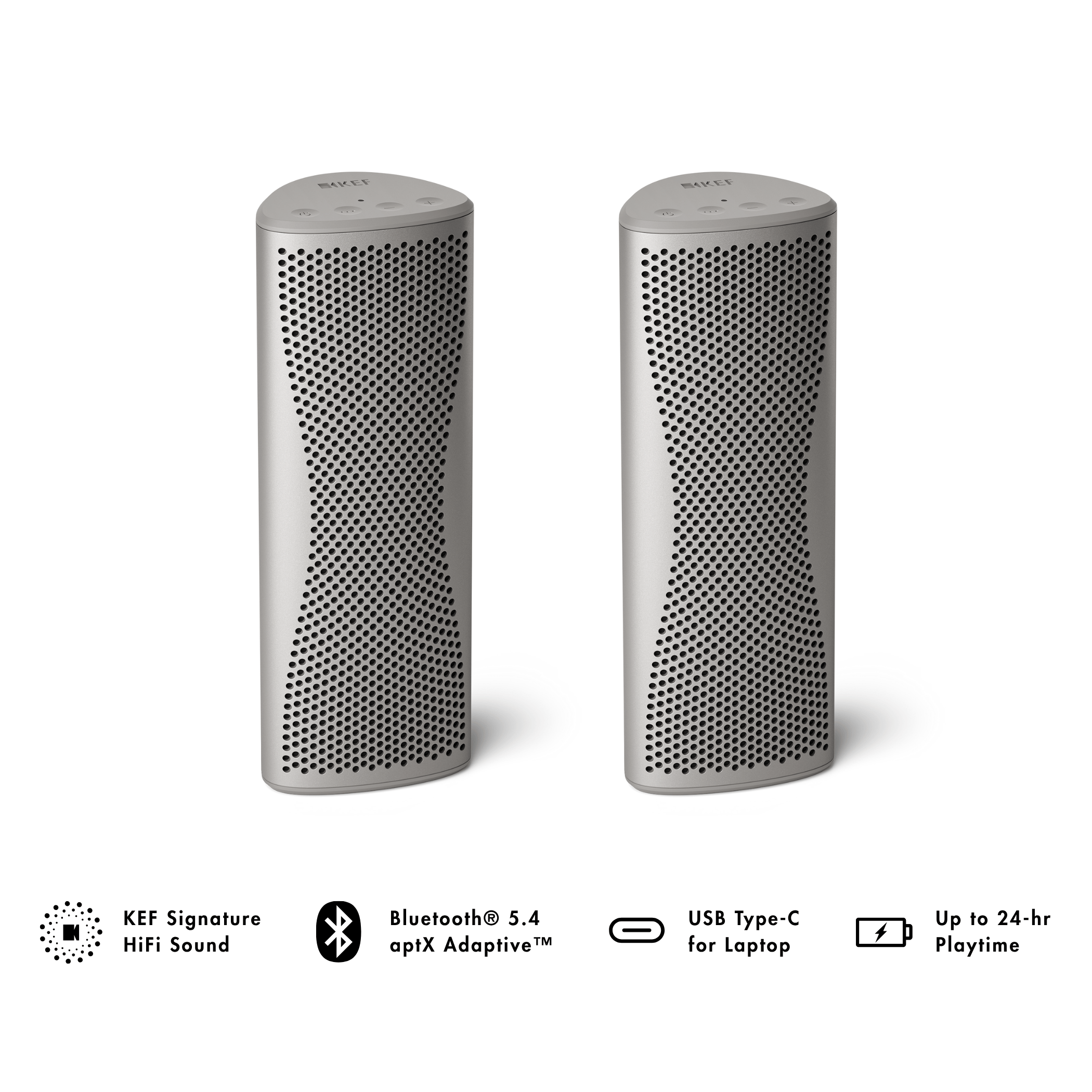 KEF Muo Portable HiFi Bluetooth Speaker (Bundle of Two)