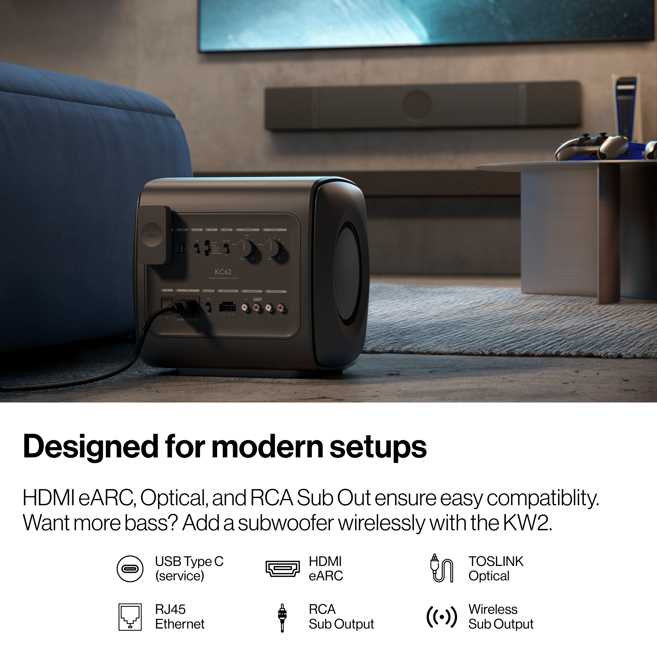 KEF XIO Soundbar with KC62 Subwoofer Bundle