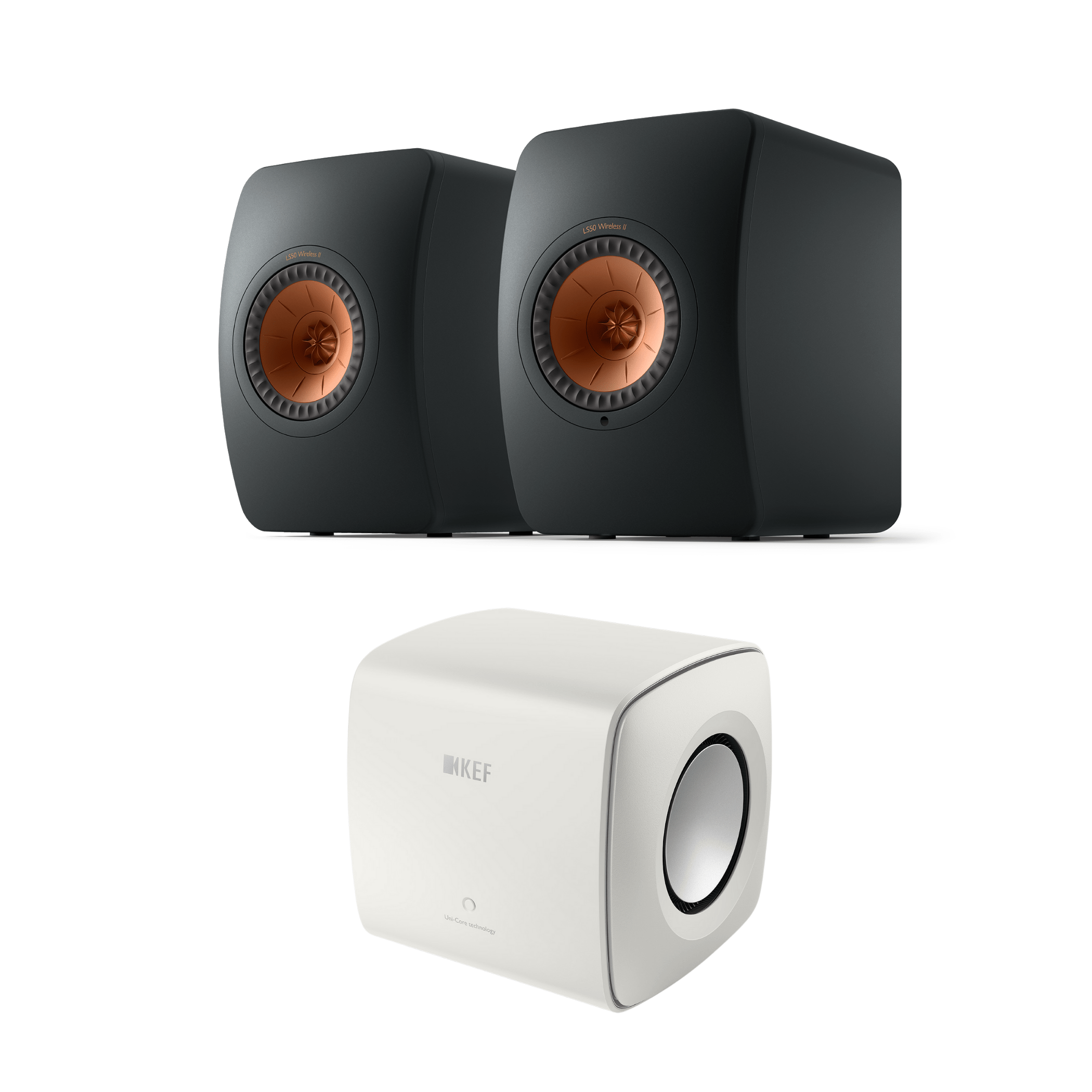 KEF LS50 Wireless II HiFi Speaker + KC62 Subwoofer Bundle | Preorder