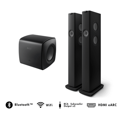 KEF LS60 Wireless HiFi Speaker with KC62 Subwoofer Bundle