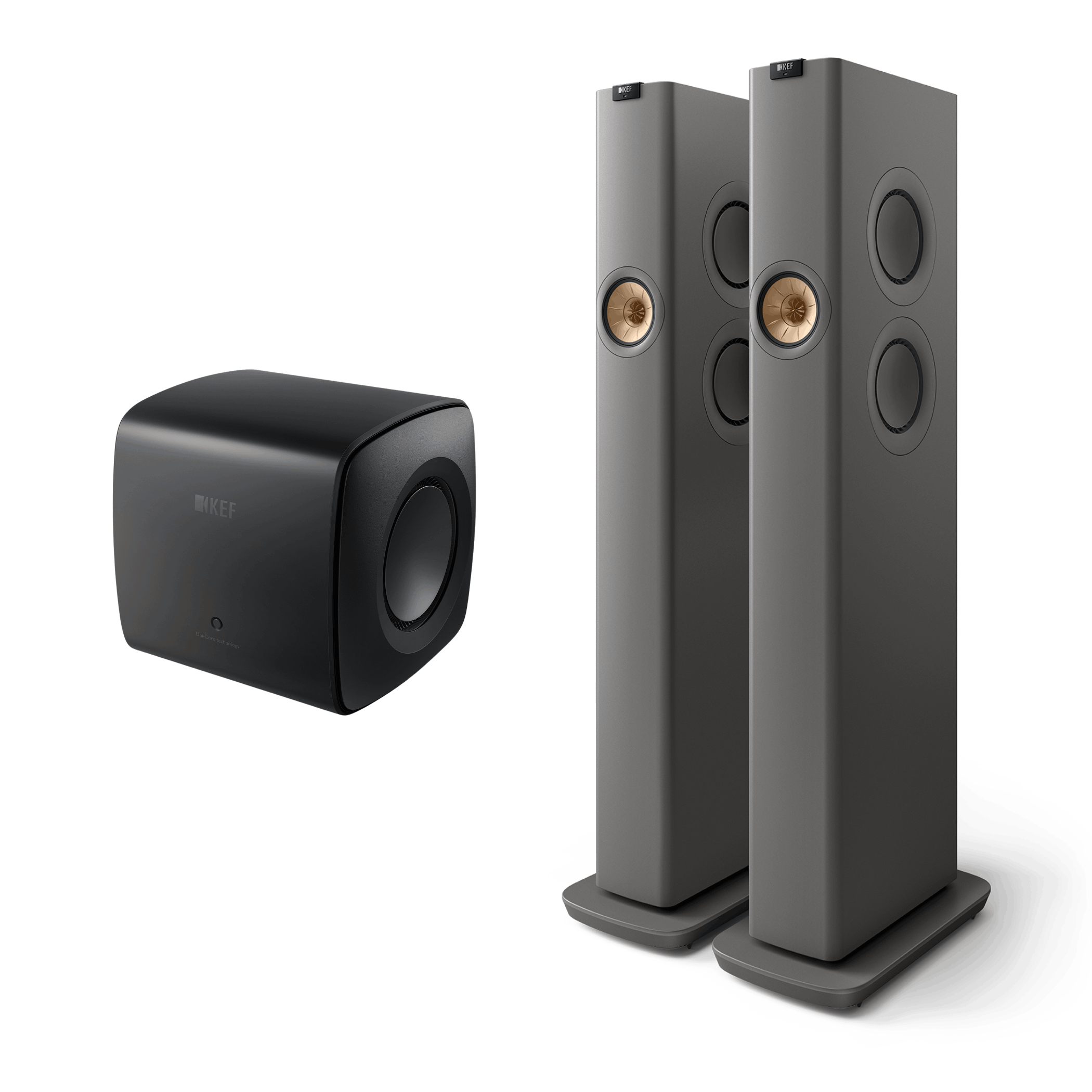 KEF LS60 Wireless HiFi Speaker with KC62 Subwoofer Bundle