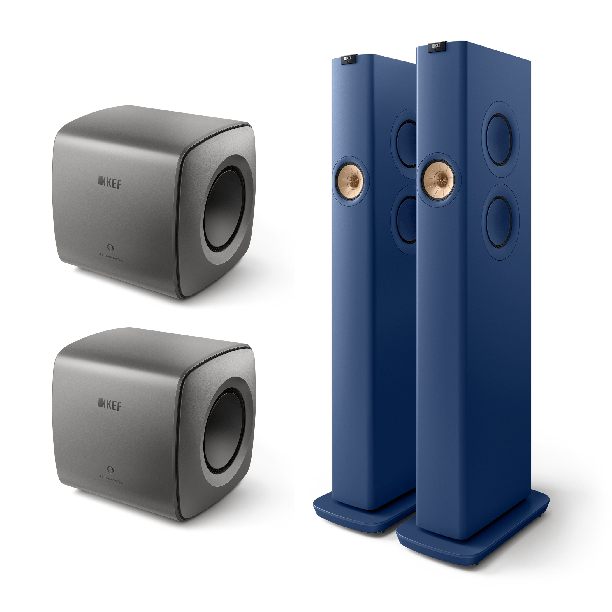 KEF LS60 Wireless HiFi Speaker + KC62 Subwoofer Bundle