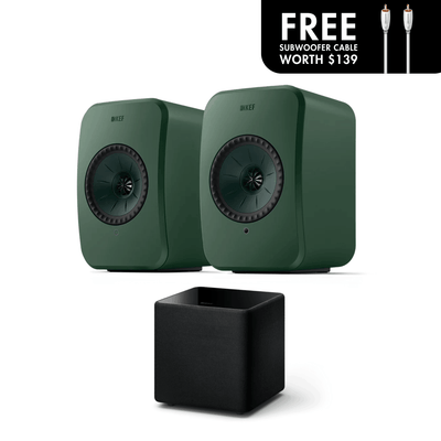 KEF LSX II LT Wireless HiFi Speaker + Kube 8 Mie Subwoofer Bundle