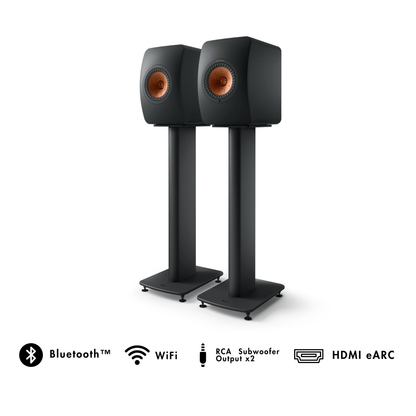 KEF LS50 Wireless II HiFi Speaker (w/ S2 Stand Bundle)