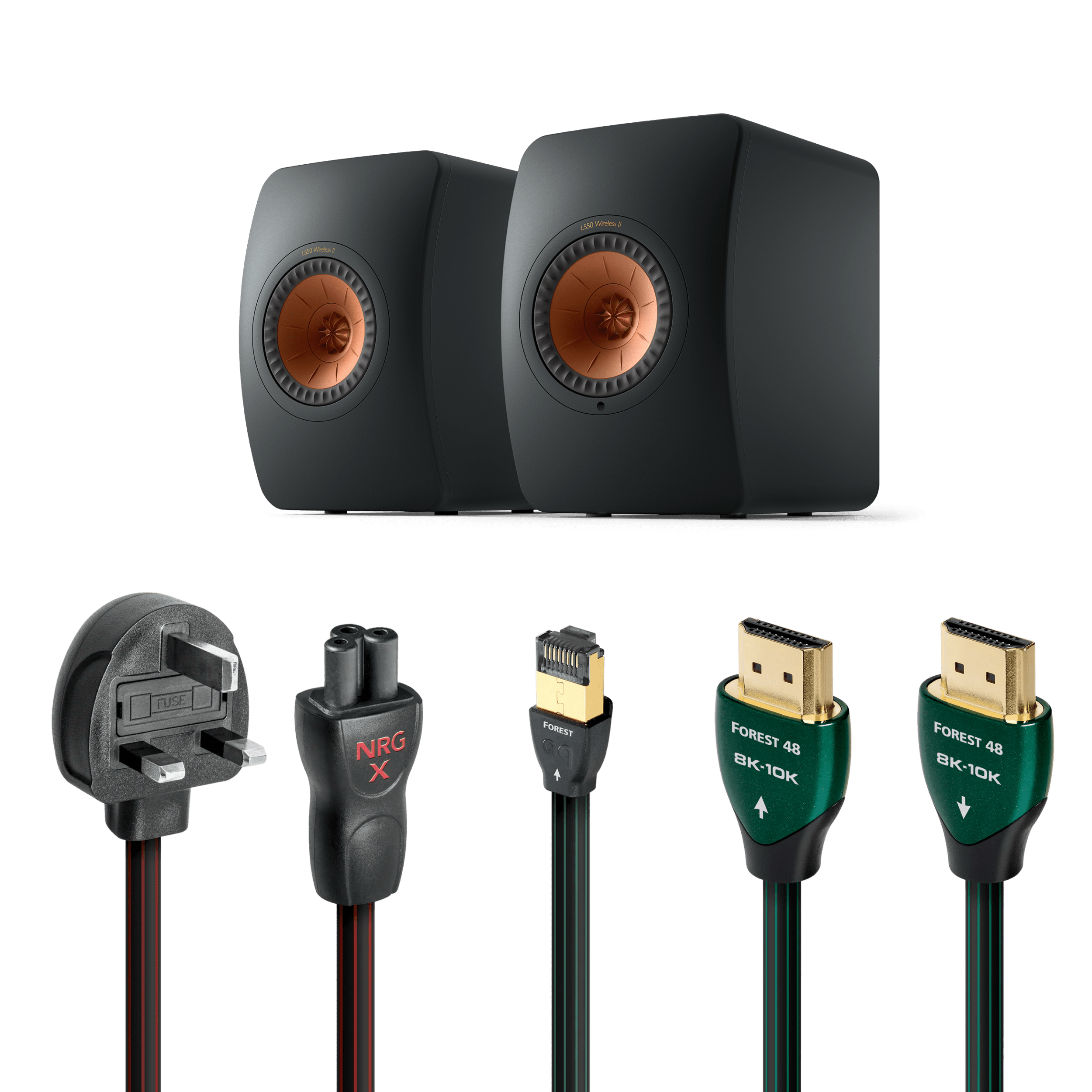 KEF LS50 Wireless II & AudioQuest Cable Bundle