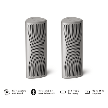 KEF Muo Portable HiFi Bluetooth Speaker (Bundle of Two)