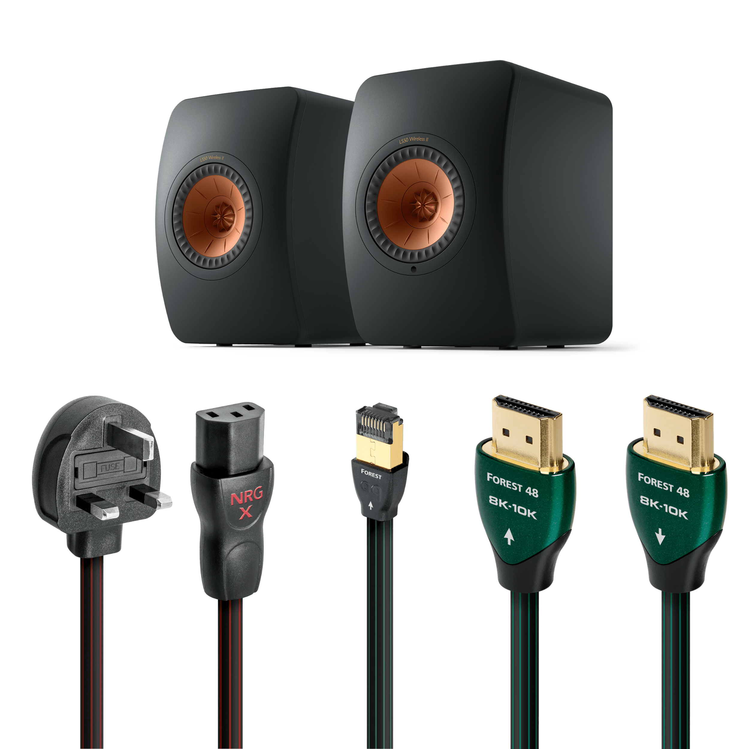 KEF LS50 Wireless II & AudioQuest Cable Bundle